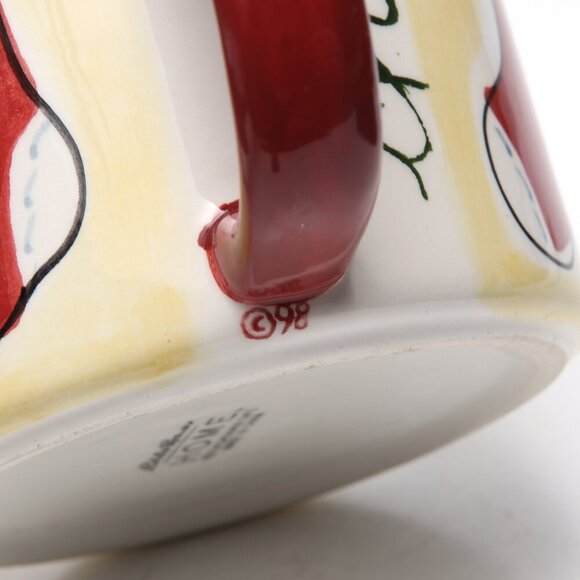 Vintage Large Eddie Bauer Christmas Mug Ceramic 1998 Lightweight Cheer Stocking - Picture 7 of 8